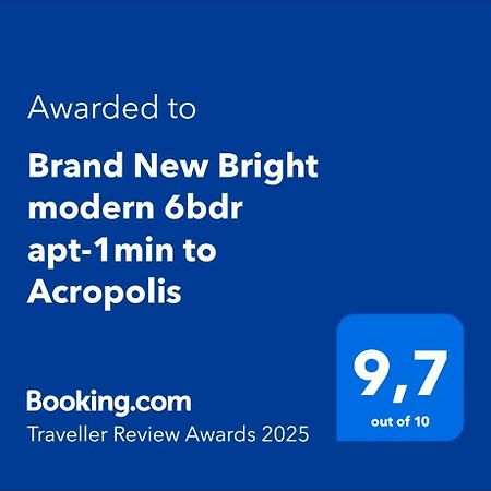 Brand New Bright Modern 6Bdr Apt-1Min To Acropolis Athens Ngoại thất bức ảnh
